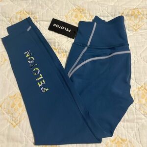 Peloton Blue Leggings with Sleek Reflective Accents